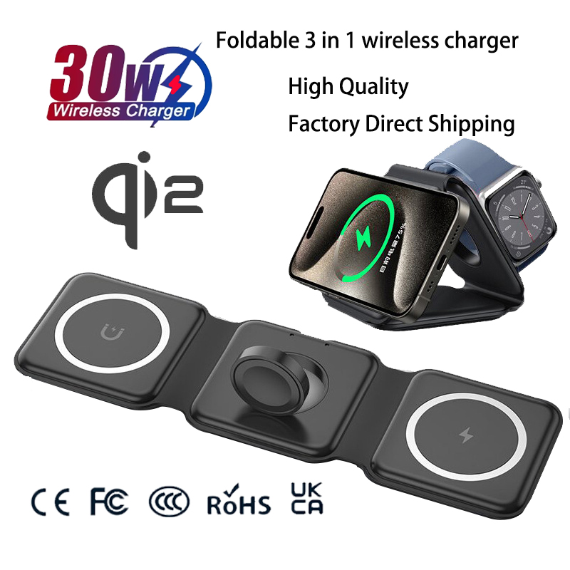 Watch Charger Cable - 유니버설 Qi2 마그네틱 접이식 충전 스테이션