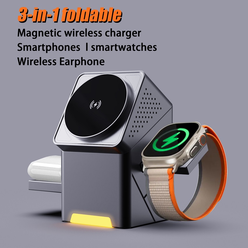 Wireless Charger Watch - 3 in 1 마그네틱 무선 충전기