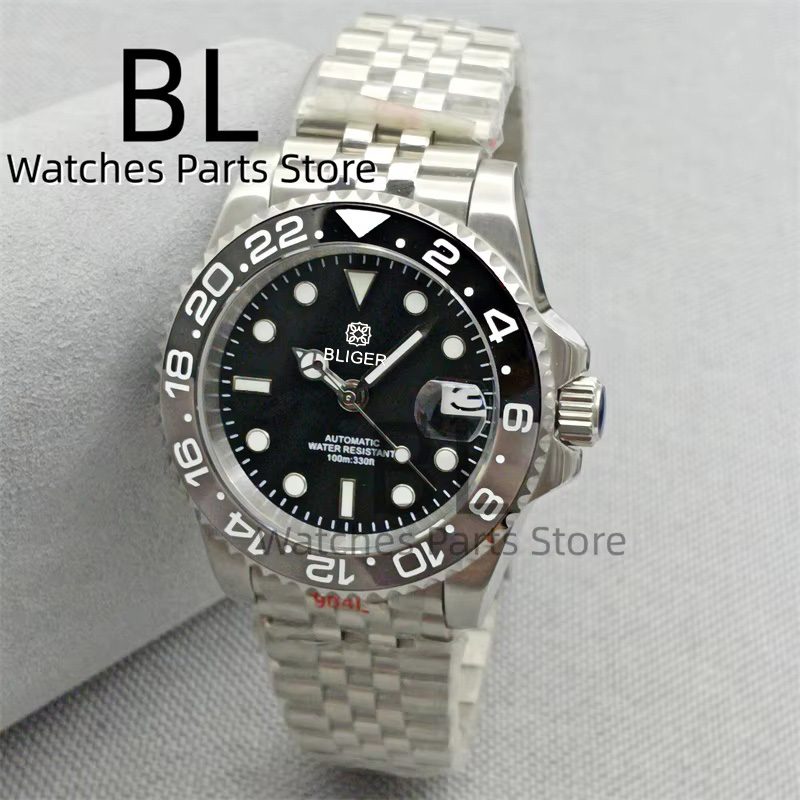 BLIGER 40mm 남성용 시계 NH35 자동식 블랙 - Ceramic Link Bracelet 리뷰 및 가격