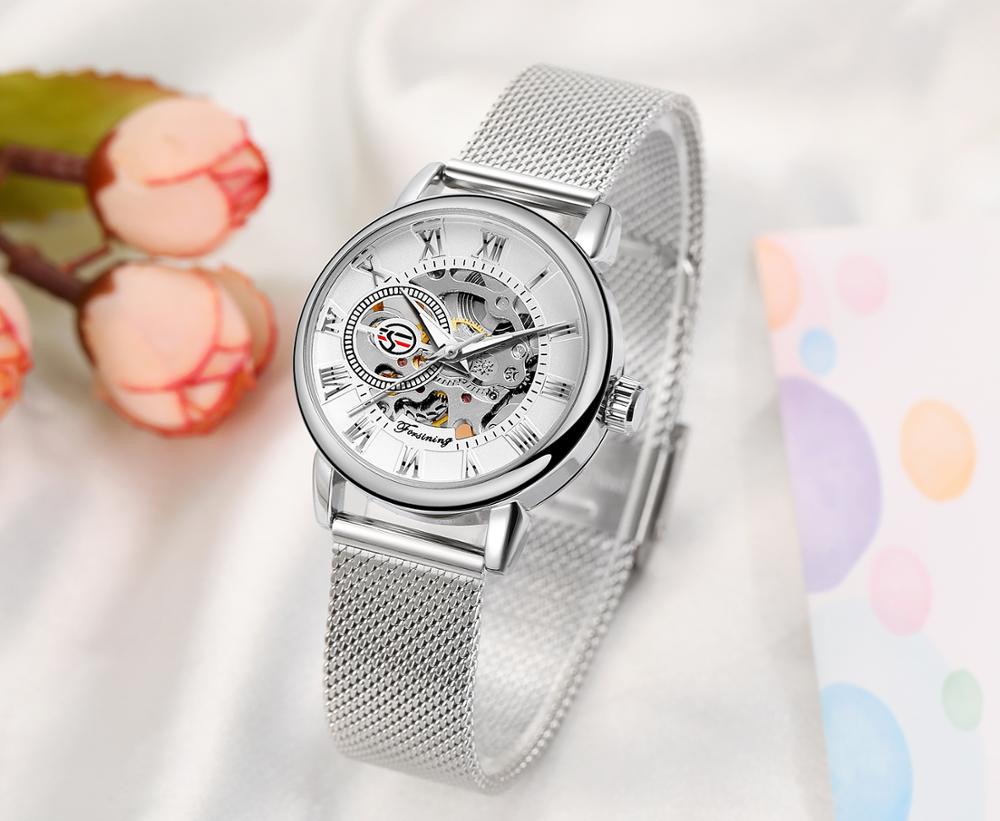 Reloj Mujer FORSINING 패션 여성 시계 - Stainless Mesh Band 리뷰 및 가격