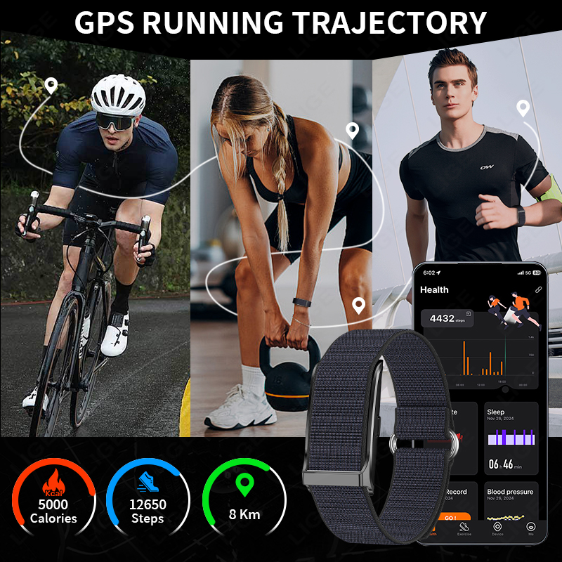 LIGE 스마트 시계 심박수 혈압 모니터 걸음계기 스포 - Android Smartwatch Accessories 리뷰 및 가격