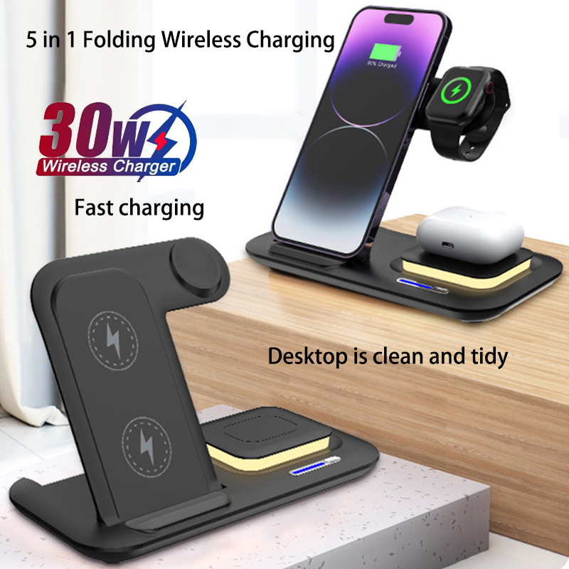 핫 3 in 1 접이식 무선 휴대폰 충전 스테이션 20 - Wireless Charger Watch 리뷰 및 가격
