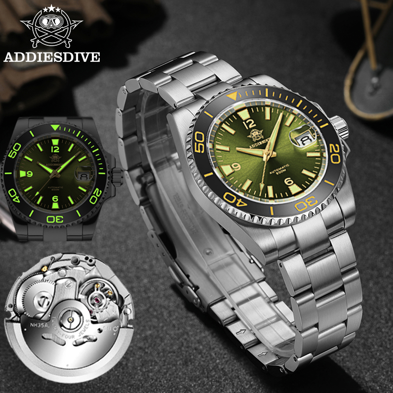ADDIESDIVE AD2085 남자 다이빙 시계 일본 - Ceramic Link Bracelet 리뷰 및 가격