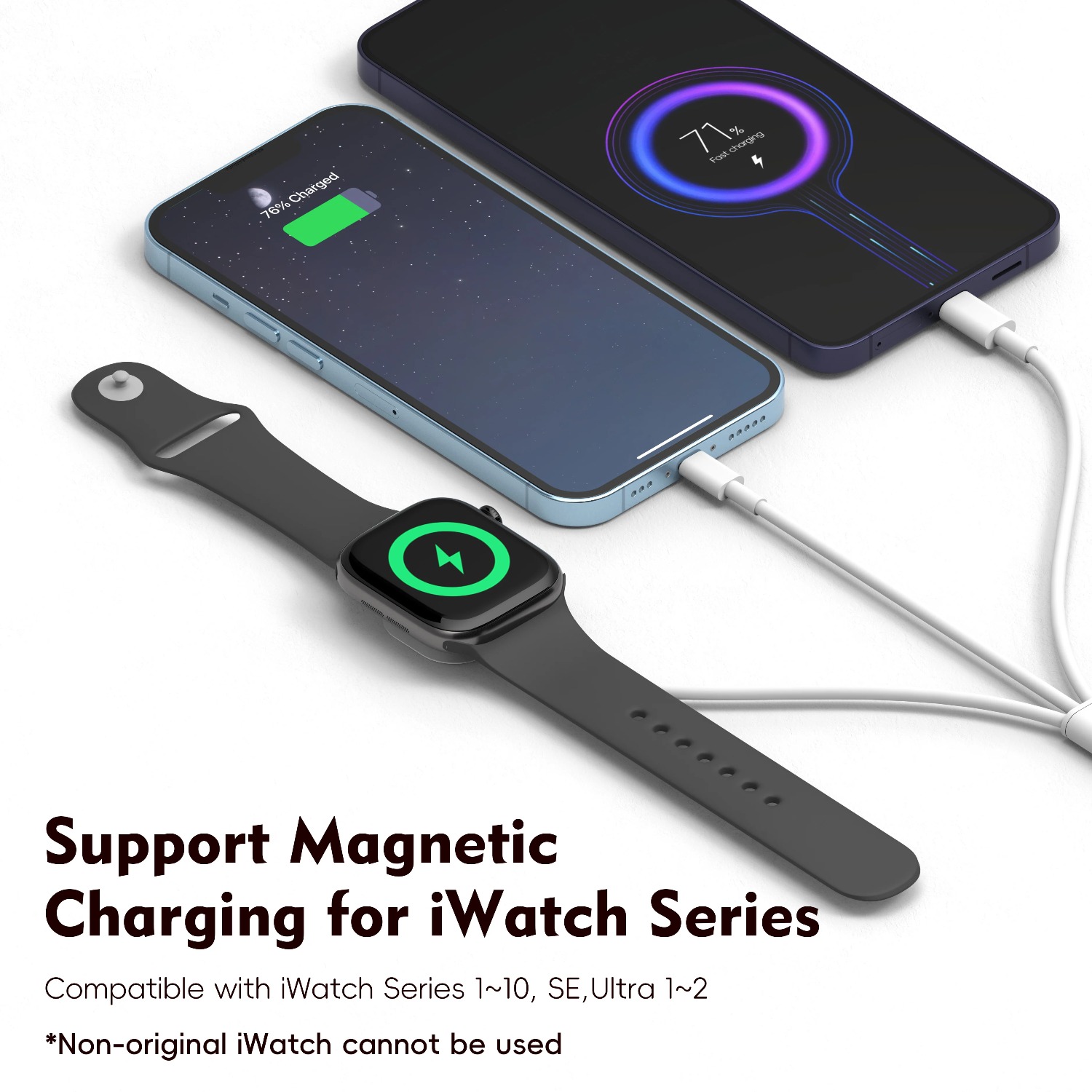 3 in 1 마그네틱 시계 충전기 폰 충전 케이블 (아 - Watch Charger Cable 리뷰 및 가격