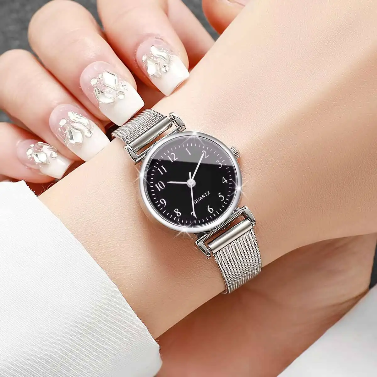 1/2PCS 패션 여성용 시계 심플한 메쉬 밴드 여성용 - Stainless Mesh Band 리뷰 및 가격