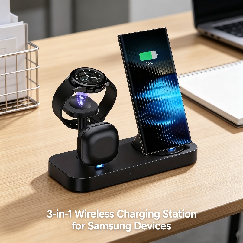 3 in 1 무선 충전기 듀얼 코일 고속 충전 스탠드  - Wireless Charger Watch 리뷰 및 가격